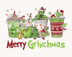 Merry Grinchmas Png, Grinchmas Png, Christmas Coffee Png, Fu