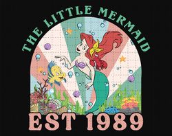 Retro Mermaid 1989 Png, Princess Png, Family Vacation Png, F