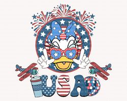 Retro USA Svg, Happy 4th of July Svg, Duck Head Svg, July 4t