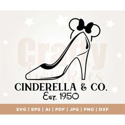 Cinderella & Co SVG, Mouse SVG, Family Vacation Trip SVG, Customize Gift Svg, Vinyl Cut File, Svg, Pdf, Jpg, Png, Ai, Si