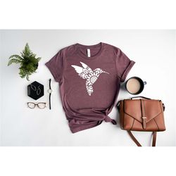 Hummingbird Mandala Shirt - Mandala Tee - Floral Hummingbird Shirt - Hummingbird Lover - Hummingbird Shirt - Floral Tee