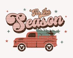 Tis The Season Png, Mouse Truck Png, Christmas Pine Tree Png