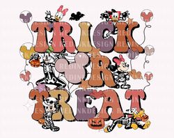 Trick Or Treat PNG, Retro Halloween Png, Halloween Mouse And