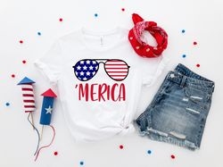 America Shirt, Independence Day Shirt, Merica Tshirt, Memorial Day Gifts, Custom Patriotic Shirt, USA Flag , Patriotic T