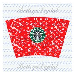 LV Full Wrap For Starbucks Cold Cup Svg, Trending Svg, LV Starbucks Cup, LV Starbucks Svg, Starbucks Wrap Svg,