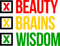 Beauty Brains Wisdom SVG PNG Files, Black History Month, Instant Download, Cut file SVG, PNG, EPS, DXF file