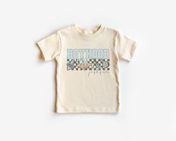 Boyhood Toddler Shirt, Spaceship Toddler Tee, Rocketship Kids T-Shirt, Funny Toddler T-Shirt, Retro Kids Shirt