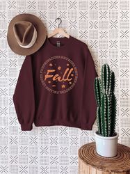 Fall Women Sweatshirt, Autumn Leaves, Fall Maple Leaf, Cute Fall Sweatshirt, Retro Fall T-Shirt