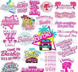 Barbie PNG Bundle, PNG Logo, Cricut Digital Download Cut File, T-shirt PNG file