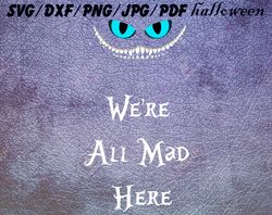 Cheshire Cat Halloween SVG, PNG, DXF, PDF, JPG,...