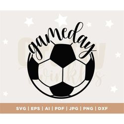 Game day design SVG, Soccer ball, cut file for shirt, for Cutting Machine, Silhouette Cameo, Cricut, Commercial Use, Dig