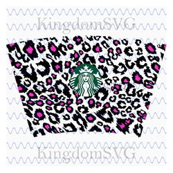 Full Wrap Leopard Print For Starbucks Cup, Starbucks Cold Cup SVG, Cheetah Cup Full Wrap svg, Cheetah Print svg Starbuck