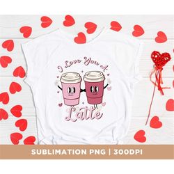 Retro valentines png, valentines day shirt png, Coffee Lover, Donut png, Groovy valentines popular png,Trendy png, Love