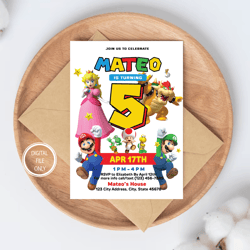 Personalized File Printable Birthday Invitation | Video Game | Digital Invite,Invitation PNG File Only, Digital Download