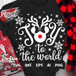 Joy To The World Reindeer SVG, Merry Christmas SVG, Christmas Trip Svg, Main Steet SVG, Magic Castle, Castle Mouse, Mous