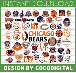 49 files chicago bears, chicago bears svg, chicago bears clipart, chicago bears cricut, nfl teams svg, football teams