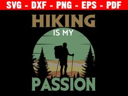 Hiking Is My Happy Place Svg Design, Png For Sublimation Birthday Gift Idea For Women, Hobby Design Personalized Gift