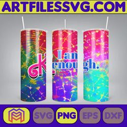 I Am Kenough Inflated Tumbler Wrap, Big Time Kenergy Inflated Tumbler Wrap PNG, Ken Is Enough Tumbler PNG
