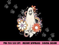Groovy Vintage Floral Ghost Cute Halloween Spooky Season  png,sublimation copy