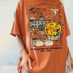 Halloweentown University Est.1998 Shirt, Halloween Pumpkin Shirt, Halloween University Shirt, Vintage Halloween Shirt, R