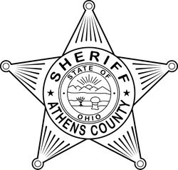 Athens County Sheriff Badge Ohio vector file Black white vector outline or line art file
