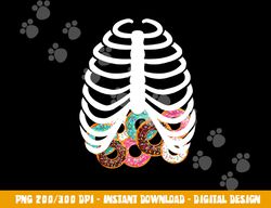 Halloween Adult Kids Food Costume Rib Cage Skeleton Donuts  png,sublimation copy
