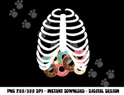 Halloween Adult Kids Food Costume Rib Cage Skeleton Donuts  png,sublimation copy