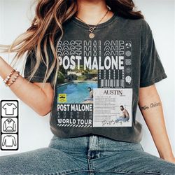 Post Malone Rap Shirt, Y2K 90s Merch Vintage Album Austin Twelve Carot Tour 2023 Tickets Graphic Tee Gift For Fan L2605R