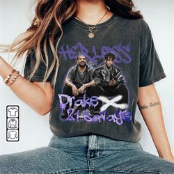 Drake and 21 Savage Rap Shirt , Drake & Savage Rich Flex - Her Loss Retro 90s Sweatshirt, Vintage Unisex Rapper Gift Hoo
