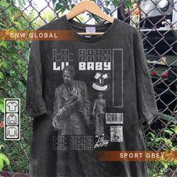 lil baby rap shirt, lil baby rapper 90s y2k merch vintage sweatshirt, lil baby concert 2023 retro unisex gift bootleg ho