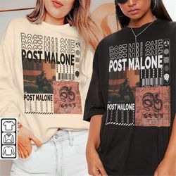 Post Malone Rap Shirt, Post Malone Merch Sweatshirt Retro Y2K Vintage Bootleg Post Malone Album Stoney Graphic Tee Rap 9