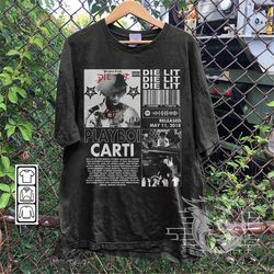 Playboi Carti Rap Shirt, Die Lit Album 90s Y2K Merch Vintage Rapper Hiphop Sweatshirt, Playboi Retro Unisex Gift Bootleg