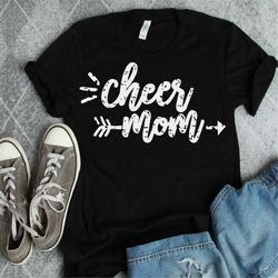 Cheer Mom SVG Cheerleading Mom Digital Download Grunge Printable Tshirt DXF Cut file  Iron on Transfer Clipart Silhouett