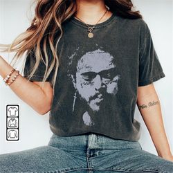 Post Malone Music Shirt, Post Malone Retro Vintage 90s Inspired Tee, Minimal Graphic Bootleg Gift For Fans MU0106P