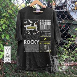 ASAP Rocky Rap Shirt, Testing Album 90s Y2K Merch Vintage Rapper Hiphop Sweatshirt, ASAP Rocky Retro Unisex Gift Bootleg