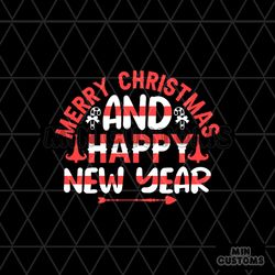 Merry Christmas And Happy New Year Arrow Svg, Christmas Svg