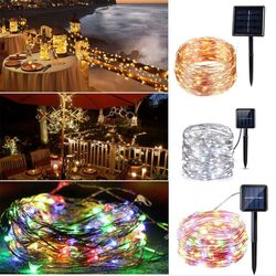 Outdoor Solar String Lights Led Waterproof Copper Wire Garden Party Decor