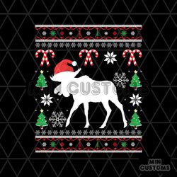 Moose Ugly Christmas Svg, Christmas Svg, Moose Svg, Light Svg, Mistletoe Svg