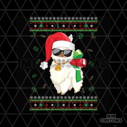 Liama With Ugly Christmas Sweater Svg, Christmas Svg, Liama Svg, Christmas Ugly