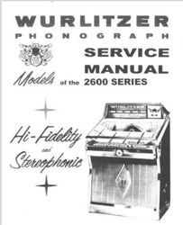 Wurlitzer 2600 Jukebox Repair Service Manual Schematic