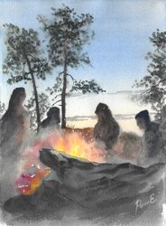 Mysterious Campfire Gathering