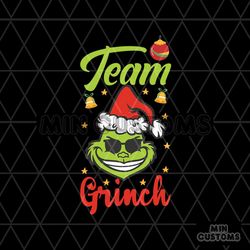 Team Grinch Svg, Christmas Svg, Grinch Svg, Santa Hat Svg, Bell Svg, Cute Svg