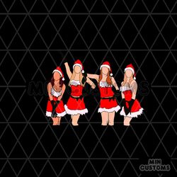 Girls Mean Rockin Santa Svg, Christmas Svg, Girls Santa Svg, Santa Claus Svg