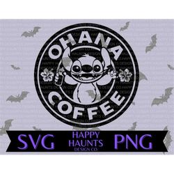 Ohana Coffee SVG, easy cut file for Cricut, layered by colour