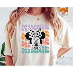 Mini Mama Mouse Svg, Minniee Face In Circles SVG, Mouse Family Trip SVG, Family Vacation SVG, Couple Shirts, Customize G