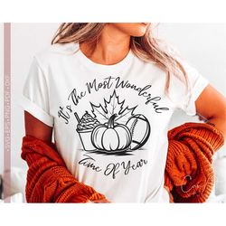 Fall Svg, Autumn Svg, It's The Most Wonderful Time Of The Year Svg, Quotes and Sayings Cut File for Cricut, Silhouette E