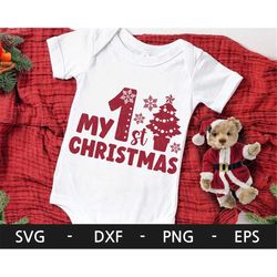 My First Christmas svg, Happy Christmas svg, Christmas svg, Merry Christmas svg, Baby 1st Christmas eps, png, dxf, svg f