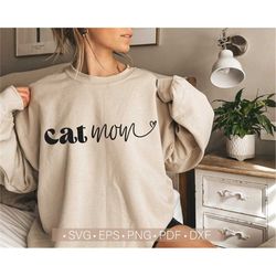 Cat Mom Svg, Cat Svg, Cat Mom Shirt Svg Cut file for Cricut, Digital Download, Instant Download, Fur Mom Svg, Fur Mama S