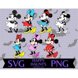 Girl mouse Through the years SVG, easy cut file for Cricut, Layered by colour
