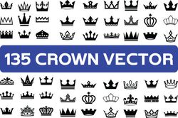 Crown SVG Bundle Clipart, Crown Svg Vector, Tiara Svg, Queen Tiara Svg, Princess Tiara Svg, King Crown svg, Royal Crown